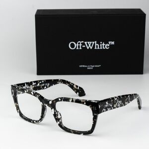Off-White STYLE 53 Women Eyeglasses Square Havana Black OERJ053 STYLE 53 1200